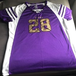 Purple Vikings Peterson Jersey with Sequin 28